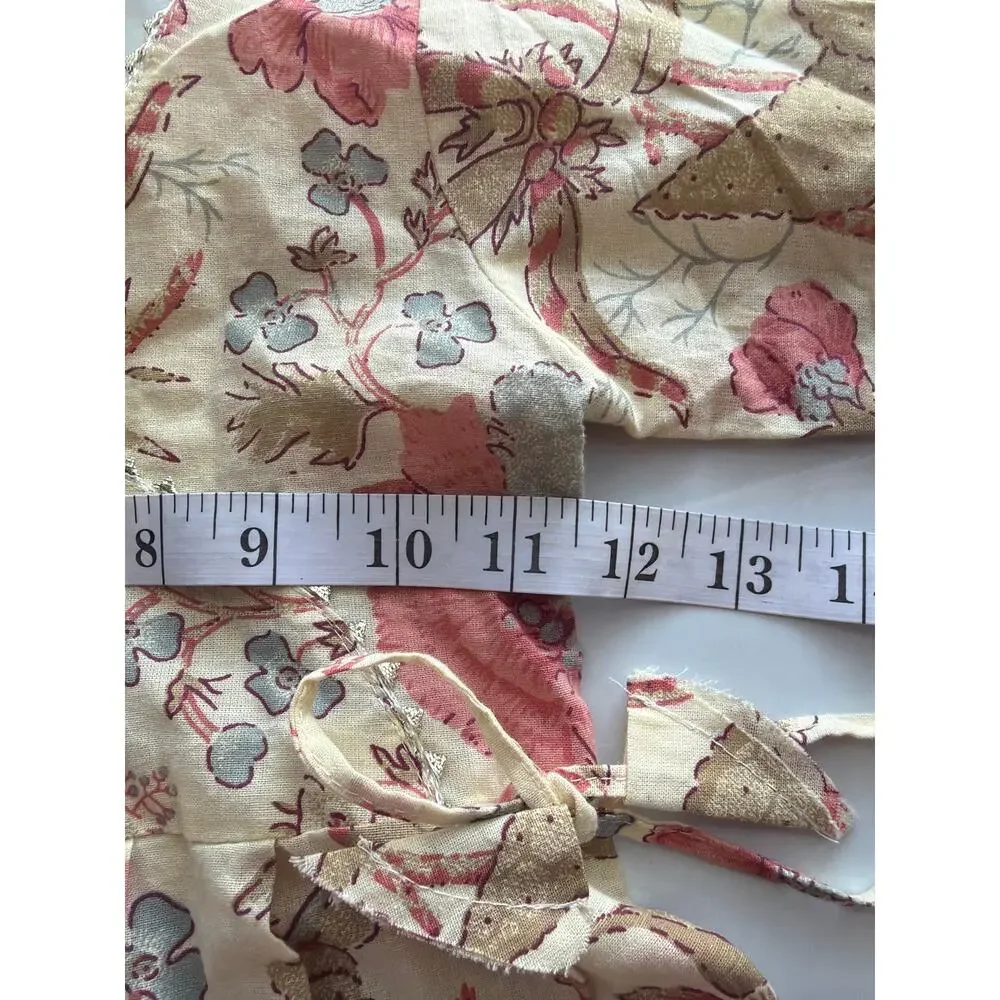 Girls Floral Print Lehenga Choli Suit Set Size 2T Beige Red Ethnic Ghagra